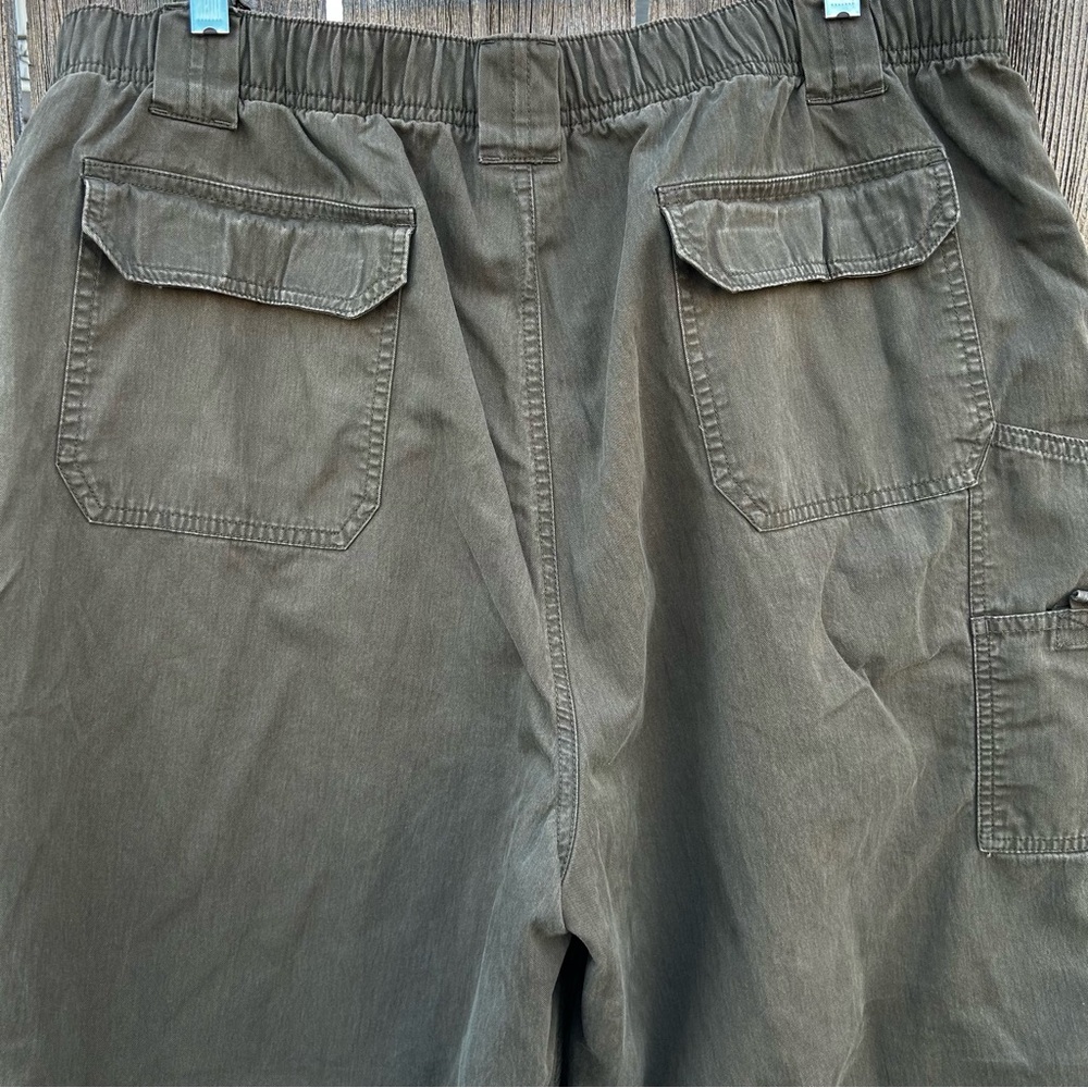 Men's Olive Cargo Pants XL  Mesh Lined Hiking Camping Wear OuterRim Adventurer - Picture 5 of 10